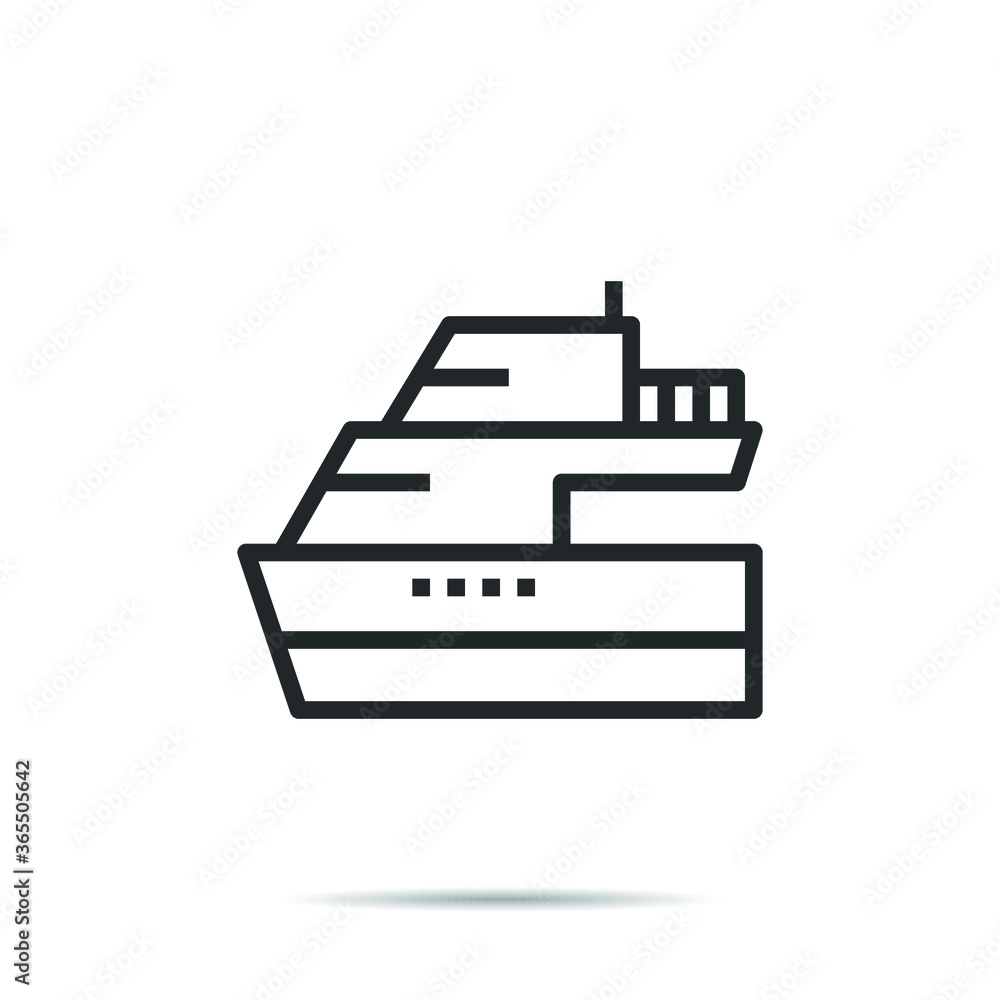 Ferry boat icon line logo vector illustration Ferry boat icon line logo vector illustration