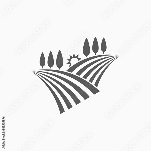 farm field icon, field vector, lea illustration
