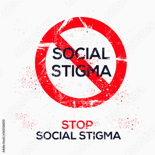 Warning sign (social stigma), vector illustration.	