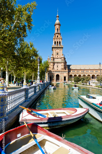 Plaza de España, Parque de María Luisa, Seville, Andalucía, Spain