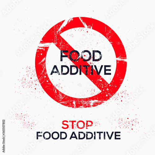 Warning sign (food additive), vector illustration.	