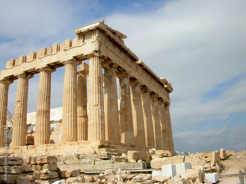 Partenón de Atenas. Templo griego,
