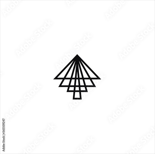 initials letter a triangle logo