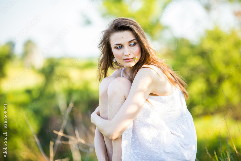 Naklejka premium beautiful young girl