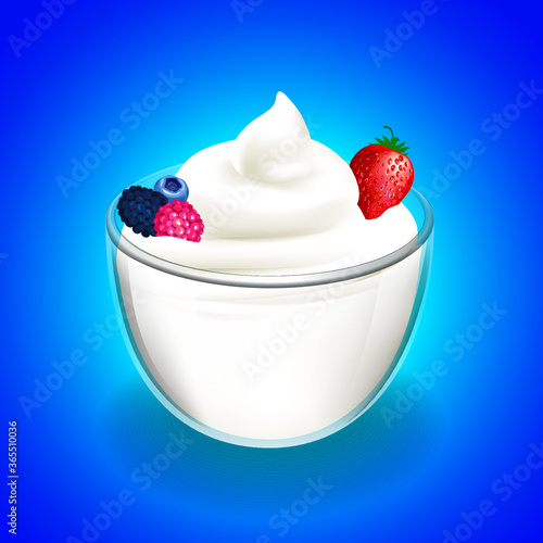 yogurt with mixed berry