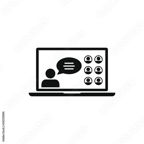 Webinar icon design. Online course symbol concept isolated on white background. Vector illustration