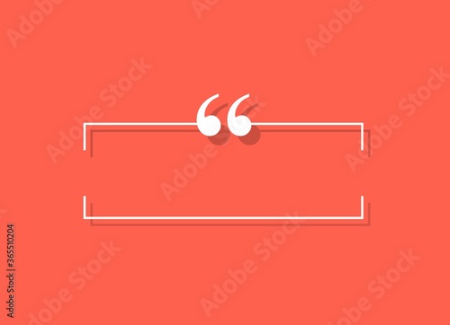 Quote template with free copy space. For Note, message, quote and comment. Vector illustration