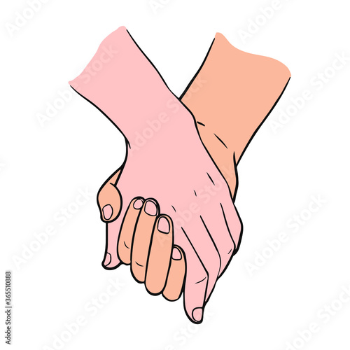 two hands shaking hands