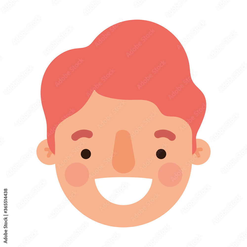 head man cartoon smiling design, Boy male person people human social media and portrait theme Vector illustration head man cartoon smiling design, Boy male person people human social media and portrait theme Vector illustration