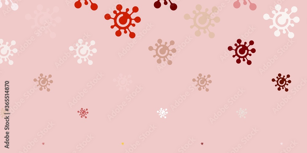 Light Yellow vector template with flu signs. Light Yellow vector template with flu signs.