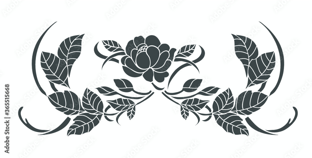 flower motif design element	