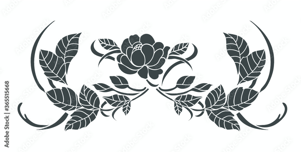 flower motif design element flower motif design element