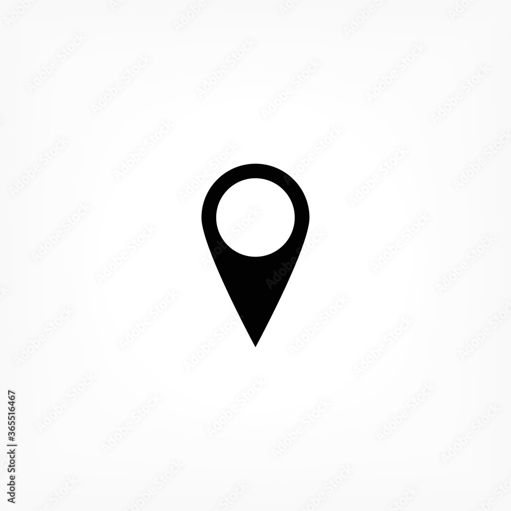 Map pin vector icon , lorem ipsum Flat design Map pin vector icon , lorem ipsum Flat design