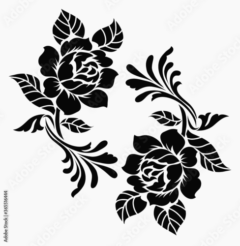 flower motif design element