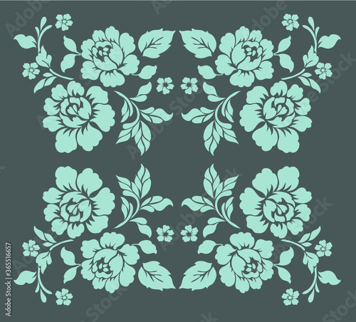 flower motif design element
