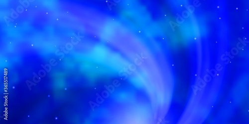 Dark BLUE vector background with small and big stars. Shining colorful illustration with small and big stars. Theme for cell phones.