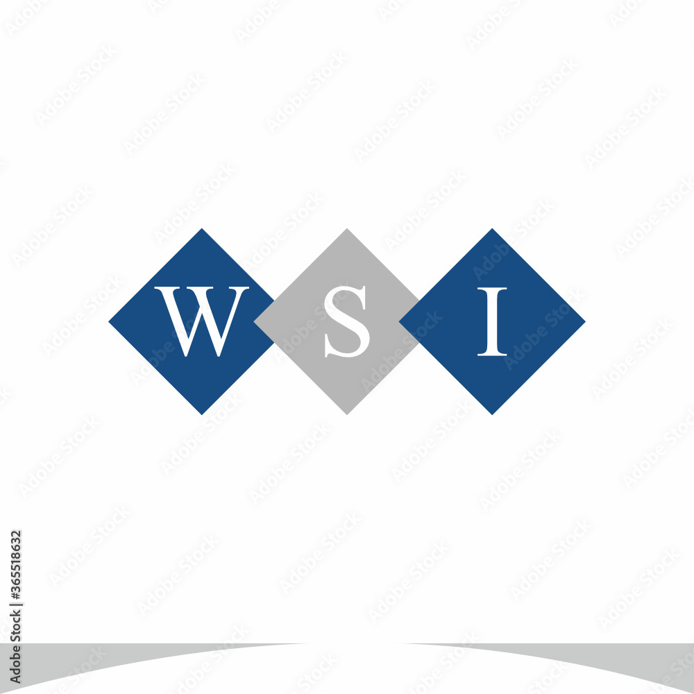 WSI Initial Logo Design Vector WSI Initial Logo Design Vector