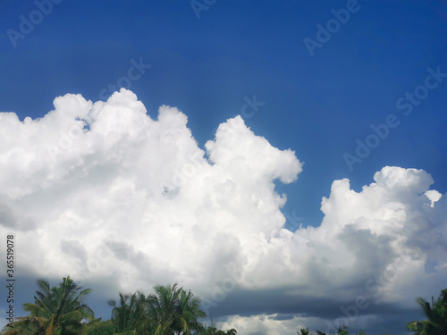 blue sky with clouds background © phanlakhon