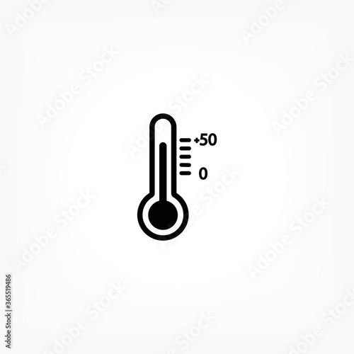 Thermometer  vector icon   lorem ipsum Flat design