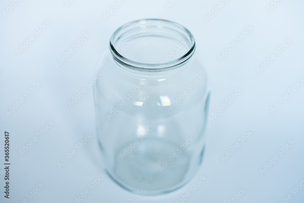 Empty jar with on the white background Empty jar with on the white background