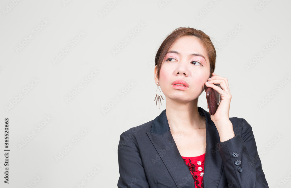 Portrait of Asian businesswoman against white background Portrait of Asian businesswoman against white background