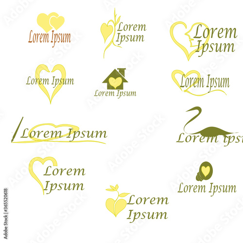 set of eco icons and symbols handrawn