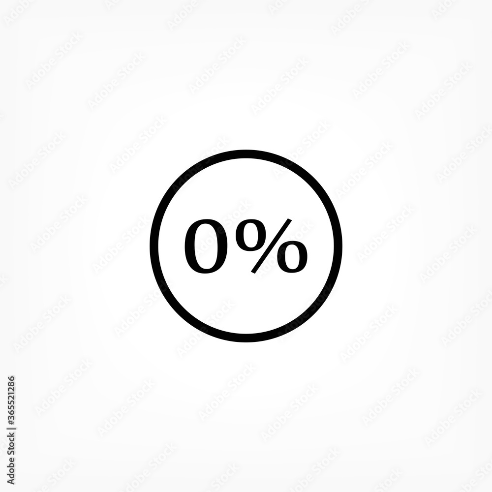 Vector icon 0 percent , lorem ipsum Flat design Vector icon 0 percent , lorem ipsum Flat design