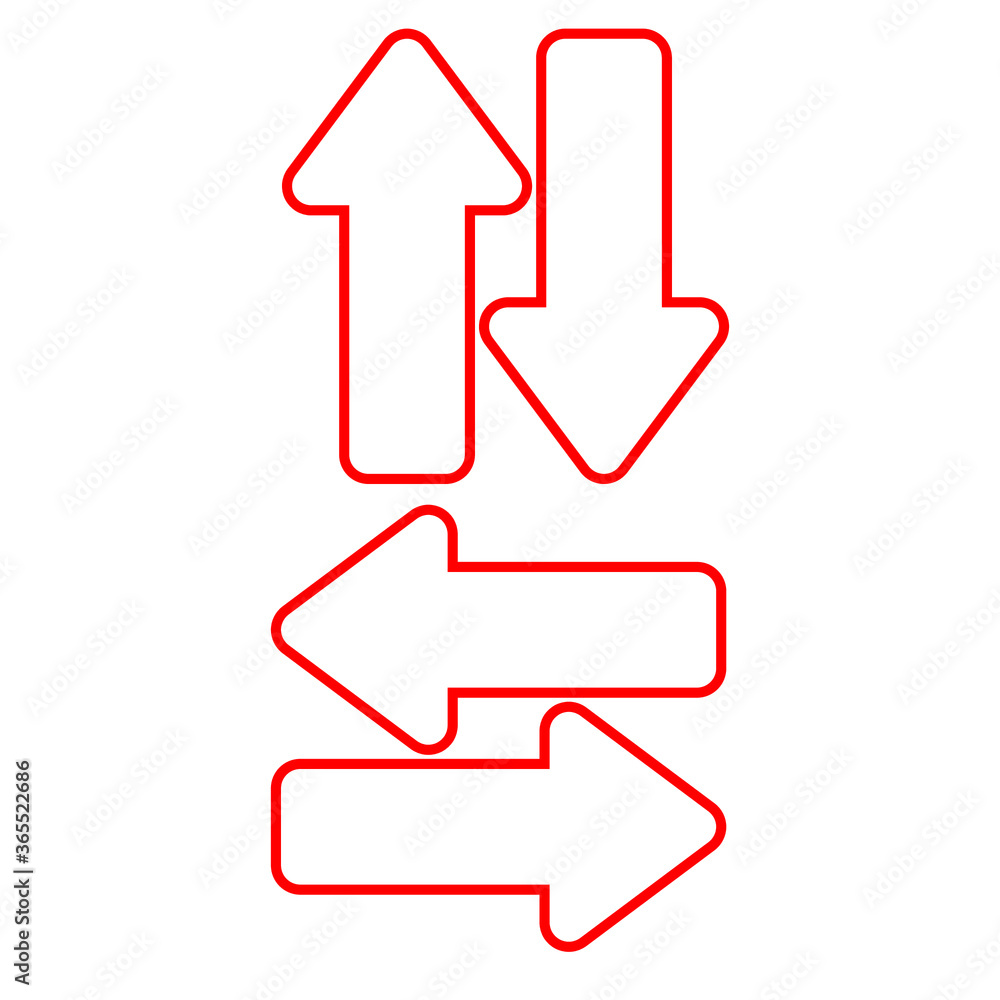 Red arrow icon vector Red arrow icon vector