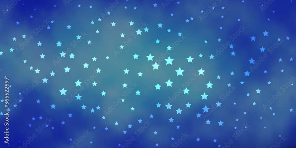Dark Blue, Red vector background with colorful stars. Shining colorful illustration with small and big stars. Pattern for new year ad, booklets.