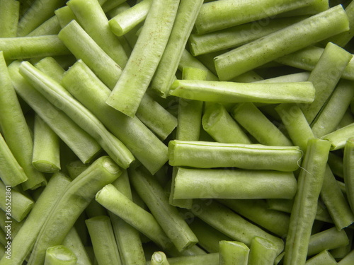 Green color diced cut raw Cowpea beans