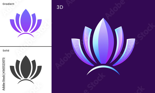 Glowing sea shells. Logo design for luxury and elegant beauty brands