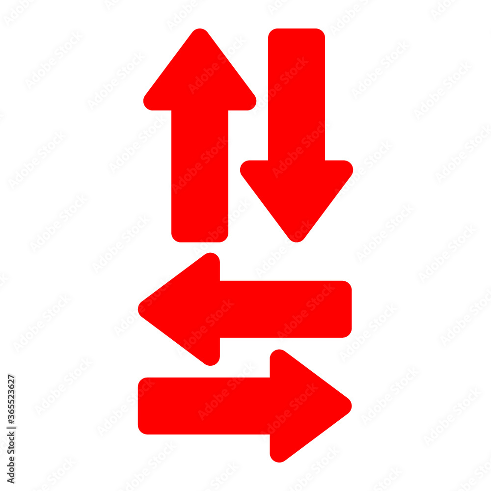 Red arrow icon vector Red arrow icon vector