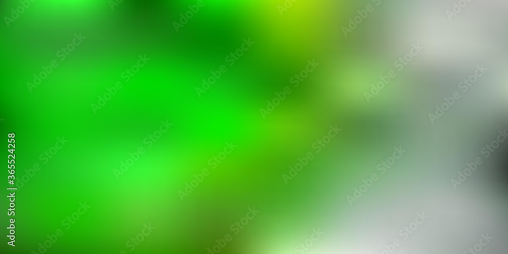 Obraz premium Light green vector gradient blur background.