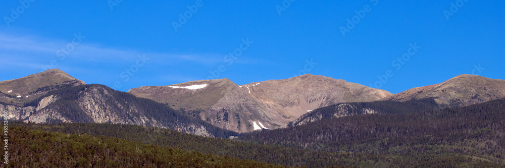 Panorama of Wheeler Peak, the highest in New Mexico, seen from Moreno Valley high in New Mexico’s Sangre de Cristo Mountains Panorama of Wheeler Peak, the highest in New Mexico, seen from Moreno Valley high in New Mexico’s Sangre de Cristo Mountains