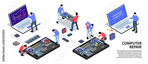 Computer Repair Infographic Banner 