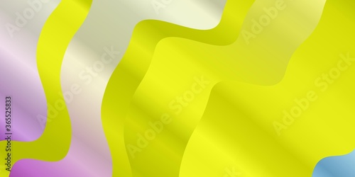 Light Multicolor vector backdrop with curves. Abstract illustration with gradient bows. Template for cellphones.
