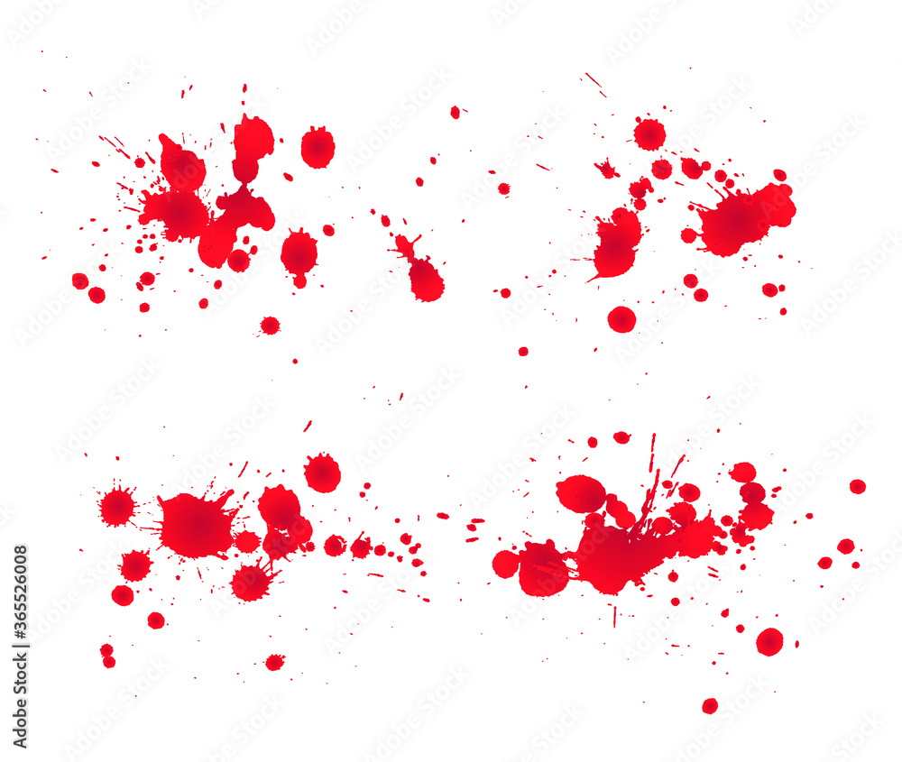 Red blood splatters Red blood splatters
