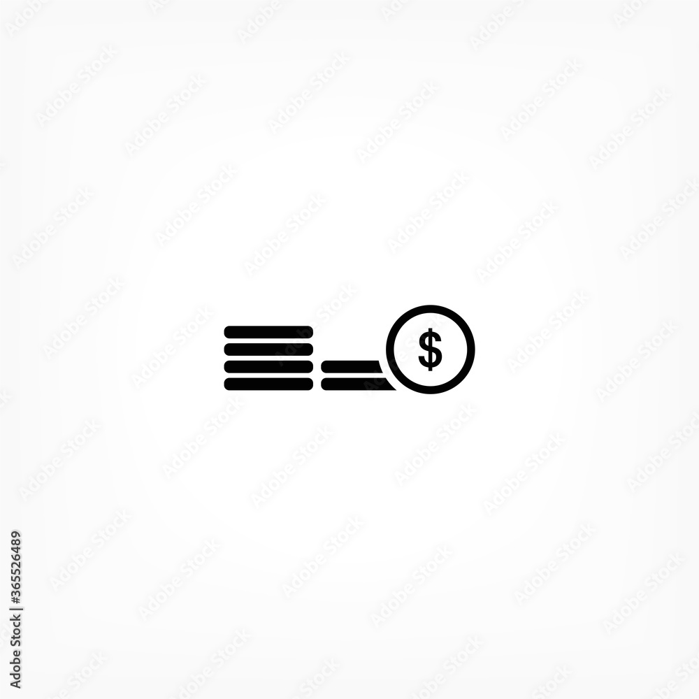 Coins vector icon , lorem ipsum Flat design Coins vector icon , lorem ipsum Flat design