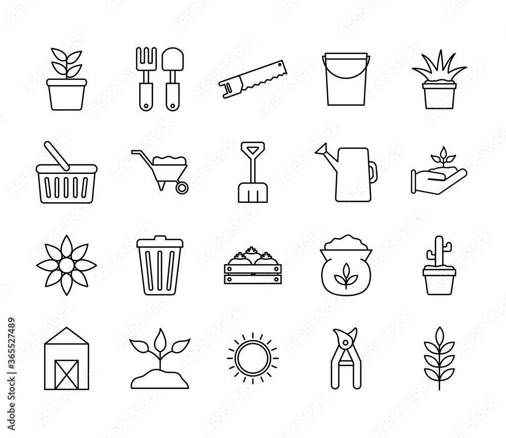 farm line style icon set design, agronomy lifestyle agriculture harvest rural farming and country theme Vector illustration farm line style icon set design, agronomy lifestyle agriculture harvest rural farming and country theme Vector illustration