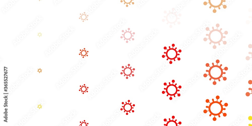 Light Red, Yellow vector texture with disease symbols. Light Red, Yellow vector texture with disease symbols.