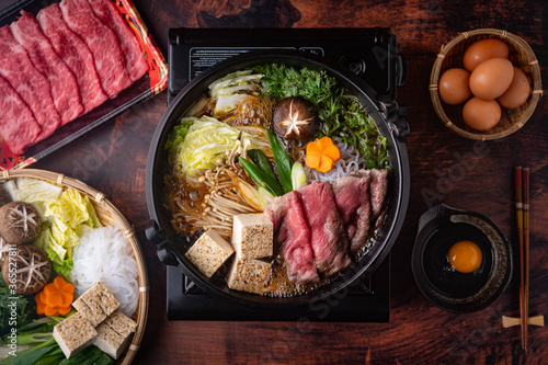 sukiyaki, japanese traditional hot pot