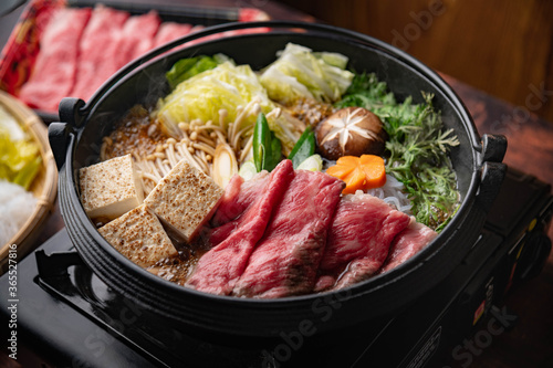 sukiyaki, japanese traditional hot pot