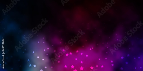 Dark Multicolor vector layout with bright stars. Modern geometric abstract illustration with stars. Design for your business promotion.