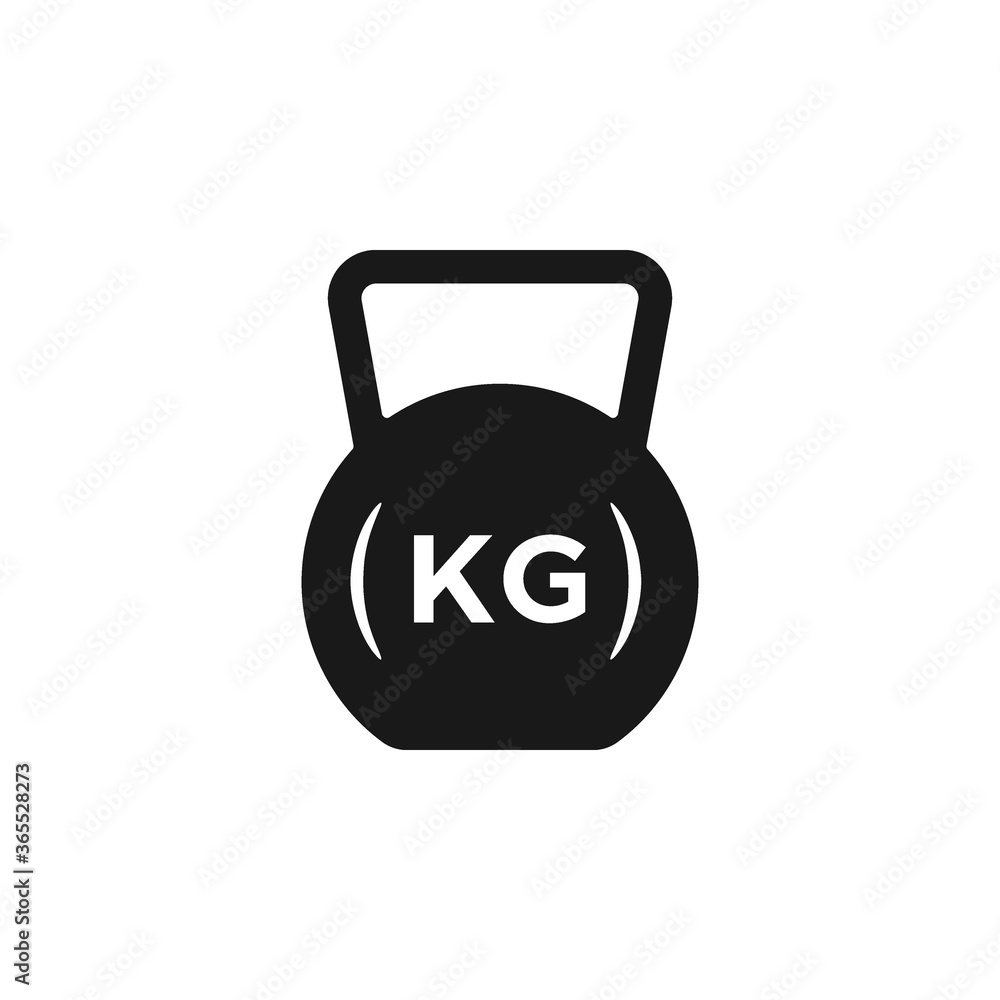 Obraz premium Kettlebell icon flat vector illustration