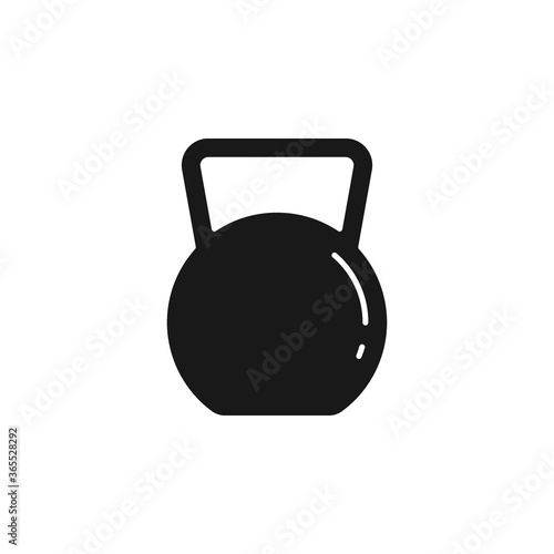 Kettlebell icon flat vector illustration