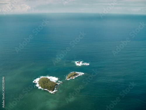 Small green island in the middle of the Indian Ocean. Aceh, Indonesia