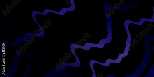 Dark BLUE vector background with lines. Abstract gradient illustration with wry lines. Pattern for ads, commercials.