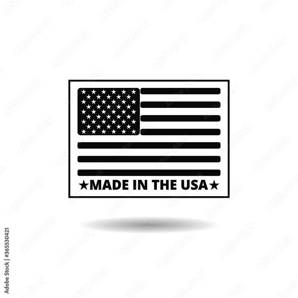 Stamp with text made in USA with shadow Stamp with text made in USA with shadow