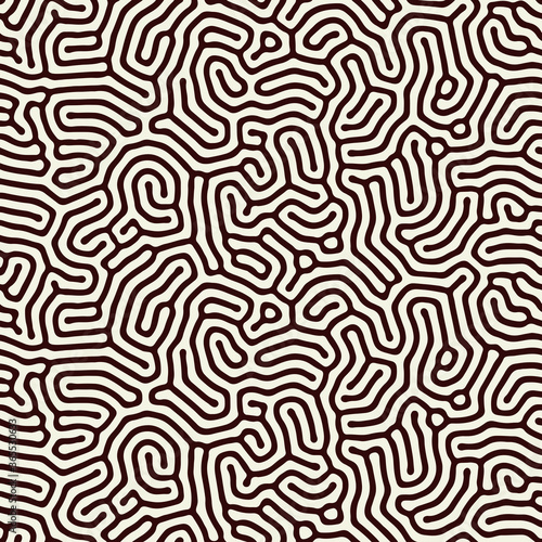 Chaotic seamless pattern. Maze abstract organic background. Vector illustration.