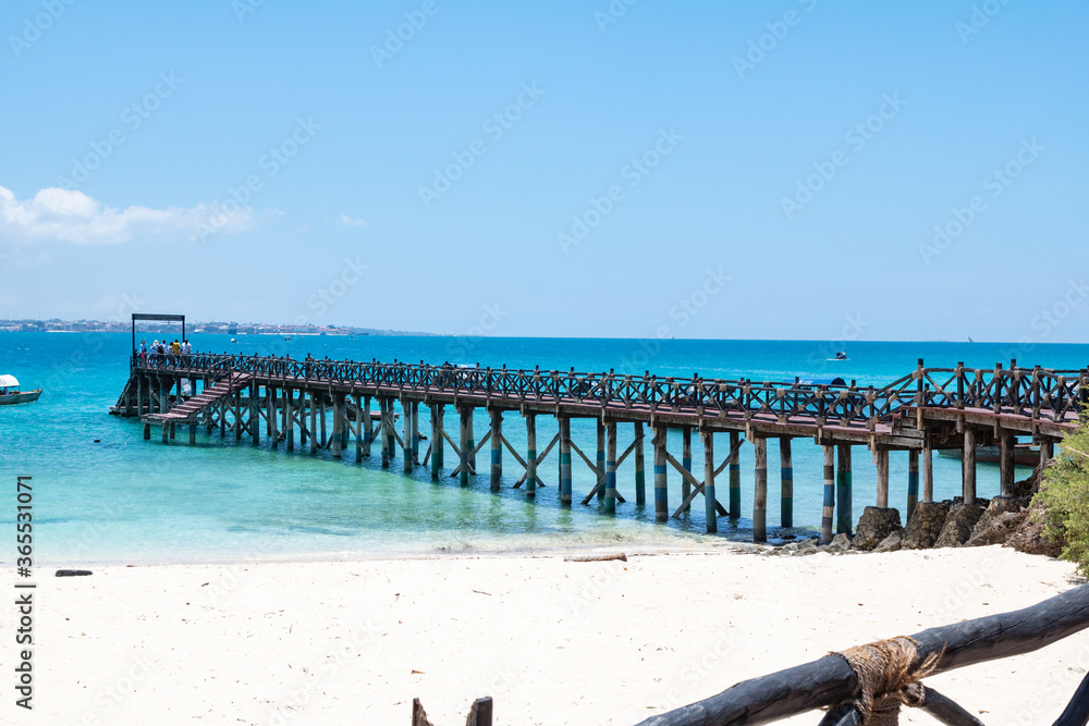 Pier on Prison Island, Zanzibar, Tanzania Pier on Prison Island, Zanzibar, Tanzania